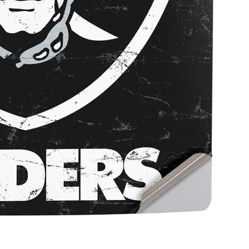 NFL Las Vegas Raiders Distressed PS5 Pro Disk Console Skin
