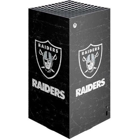NFL Las Vegas Raiders Distressed XBox Series X Digital Edition Console Skin