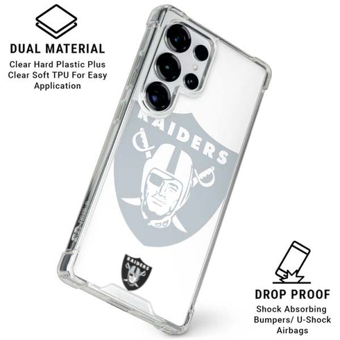 NFL Las Vegas Raiders Double Vision Galaxy S25 Ultra Clear Case