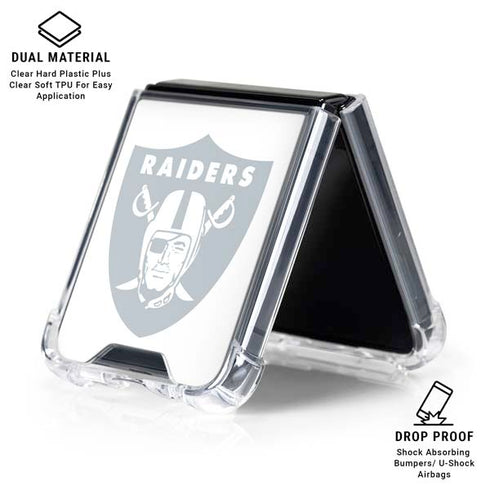 NFL Las Vegas Raiders Double Vision Galaxy Z Flip6 Clear Case