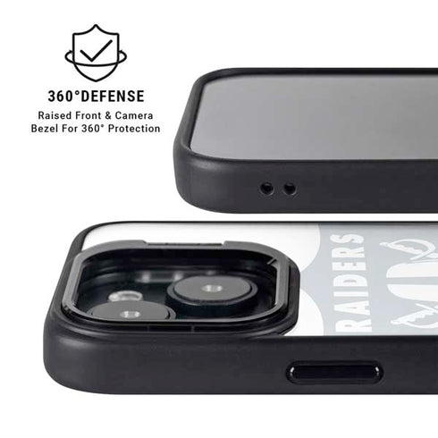 NFL Las Vegas Raiders Double Vision iPhone 14 Plus Kickstand Case