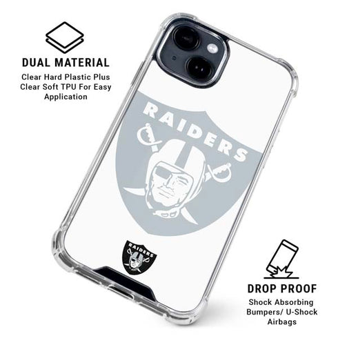 NFL Las Vegas Raiders Double Vision iPhone 15 Clear Case
