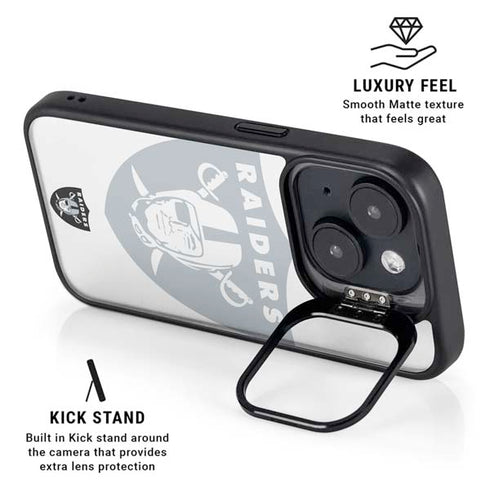 NFL Las Vegas Raiders Double Vision iPhone 15 Kickstand Case