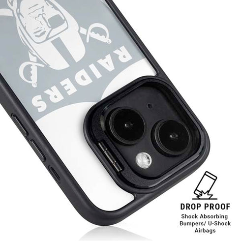 NFL Las Vegas Raiders Double Vision iPhone 15 Kickstand Case