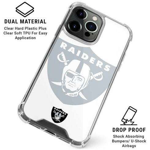 NFL Las Vegas Raiders Double Vision iPhone 16 Pro Clear Case