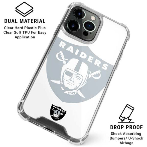 NFL Las Vegas Raiders Double Vision iPhone 16 Pro Max Clear Case