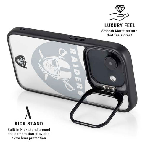 NFL Las Vegas Raiders Double Vision iPhone 16e Kickstand Case