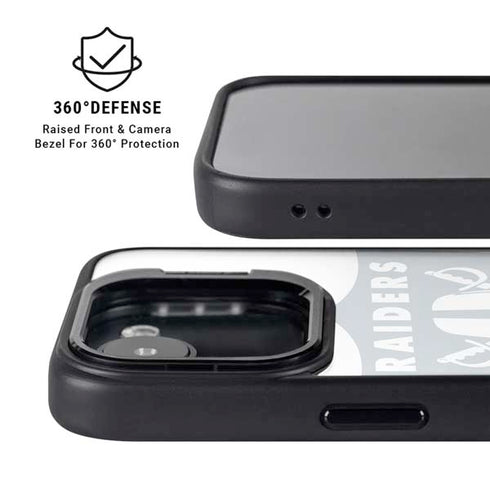 NFL Las Vegas Raiders Double Vision iPhone 16e Kickstand Case