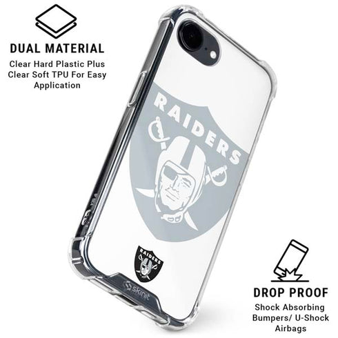 NFL Las Vegas Raiders Double Vision iPhone 16e Clear Case