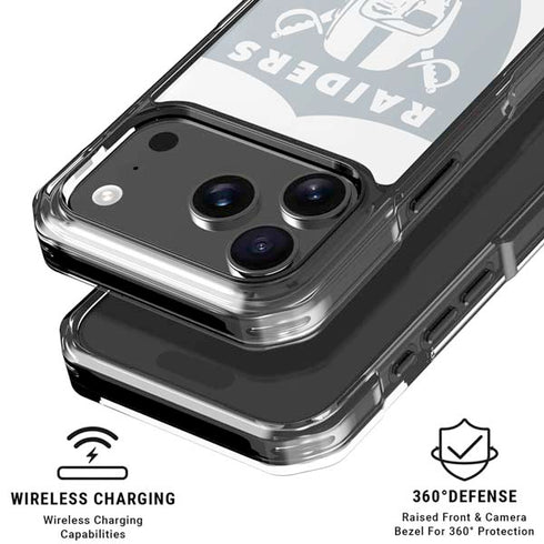NFL Las Vegas Raiders Double Vision iPhone 18 Pro Clear Case