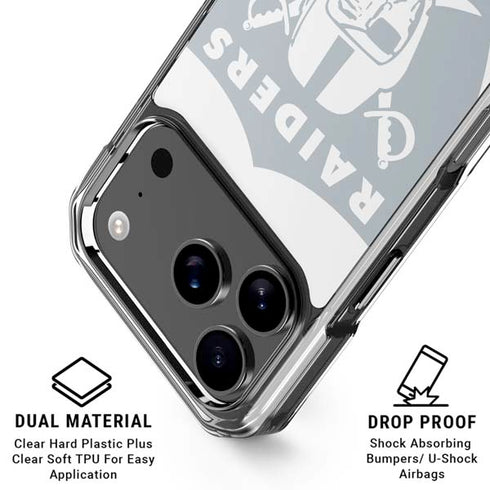 NFL Las Vegas Raiders Double Vision iPhone 18 Pro Clear Case