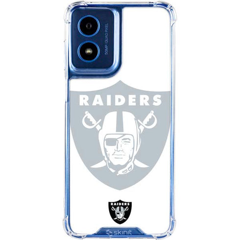NFL Las Vegas Raiders Double Vision Moto G 5G (2024) Clear Case