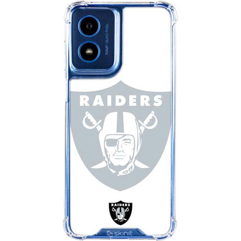 NFL Las Vegas Raiders Double Vision Moto G Play 4G (2024) Clear Case