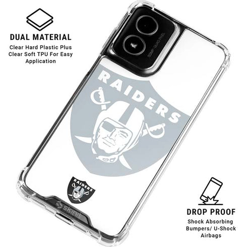 NFL Las Vegas Raiders Double Vision Moto G Power 5G (2024) Clear Case