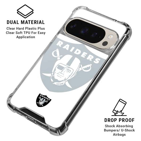 NFL Las Vegas Raiders Double Vision Pixel 9/9 Pro Clear Case