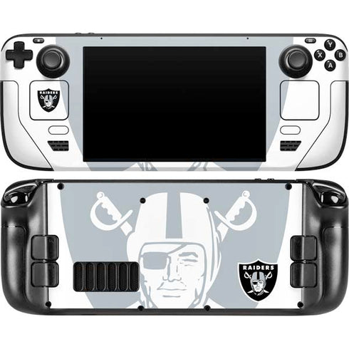 NFL Las Vegas Raiders Double Vision Steam Deck Handheld Gaming Computer OLED Skin