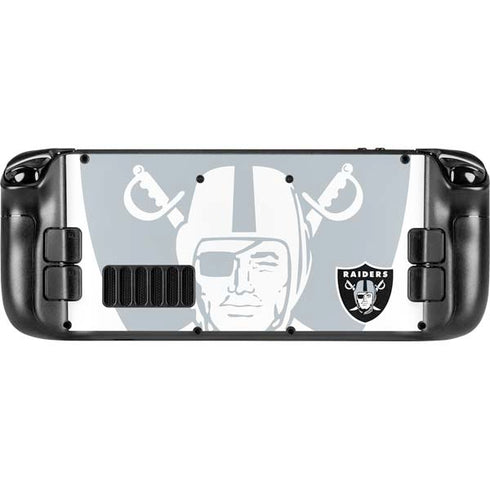 NFL Las Vegas Raiders Double Vision Steam Deck Handheld Gaming Computer OLED Skin