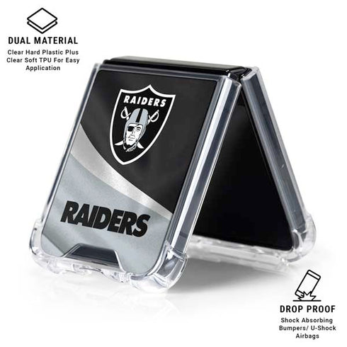 NFL Las Vegas Raiders Galaxy Z Flip7 Clear Case