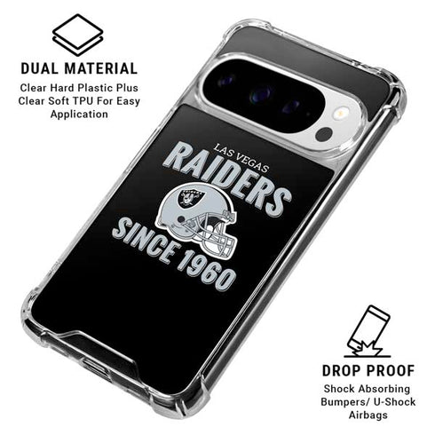 NFL Las Vegas Raiders Helmet Google Pixel 10 Pro XL Clear Case