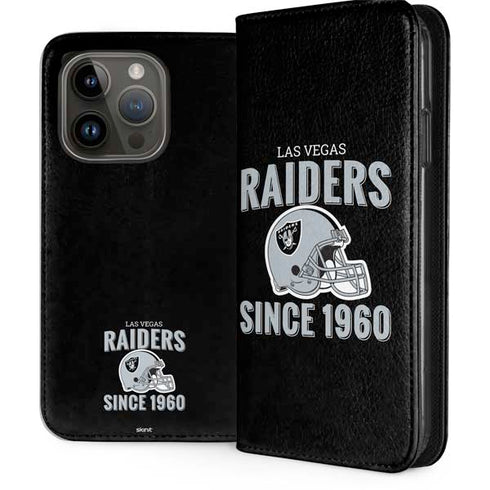 NFL Las Vegas Raiders Helmet iPhone 15 Pro Folio Case