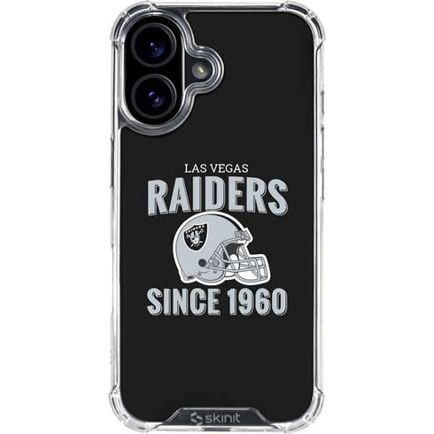 NFL Las Vegas Raiders Helmet iPhone 16 Plus Clear Case