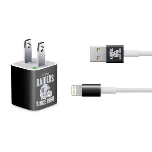 NFL Las Vegas Raiders Helmet iPhone Charger (5W USB) Skin