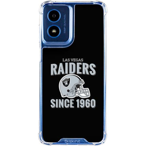 NFL Las Vegas Raiders Helmet Moto G 5G (2024) Clear Case
