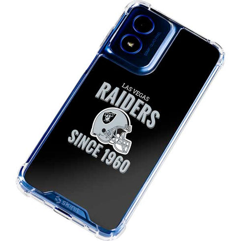 NFL Las Vegas Raiders Helmet Moto G Play 4G (2024) Clear Case