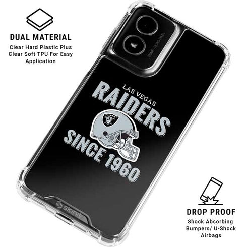 NFL Las Vegas Raiders Helmet Moto G Power 5G (2024) Clear Case