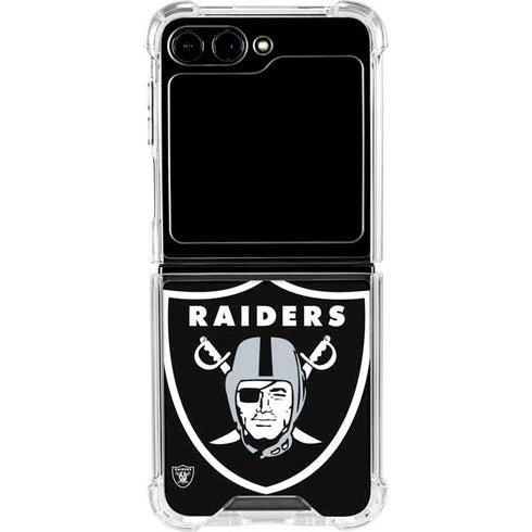 NFL Las Vegas Raiders Large Logo Galaxy Z Flip6 Clear Case