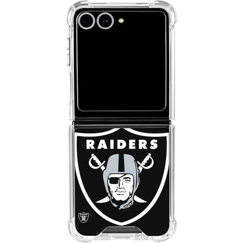NFL Las Vegas Raiders Large Logo Galaxy Z Flip7 Clear Case