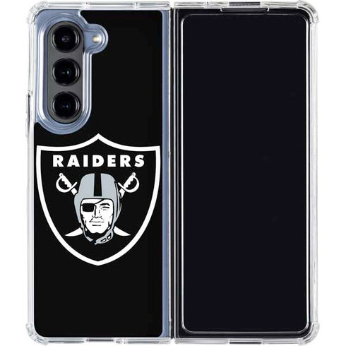 NFL Las Vegas Raiders Large Logo Galaxy Z Fold5 5G Clear Case