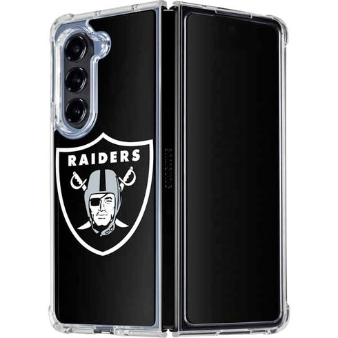 NFL Las Vegas Raiders Large Logo Galaxy Z Fold5 5G Clear Case