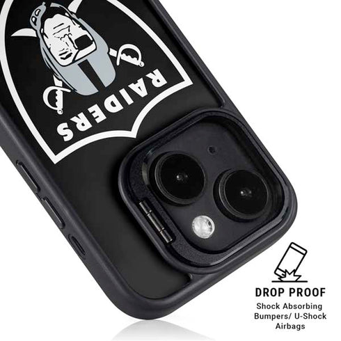 NFL Las Vegas Raiders Large Logo iPhone 15 Kickstand Case
