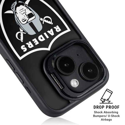 NFL Las Vegas Raiders Large Logo iPhone 15 Plus Kickstand Case