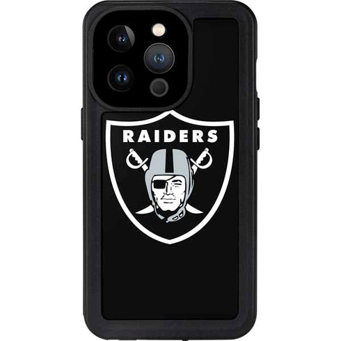 NFL Las Vegas Raiders Large Logo iPhone 15 Pro Waterproof Case