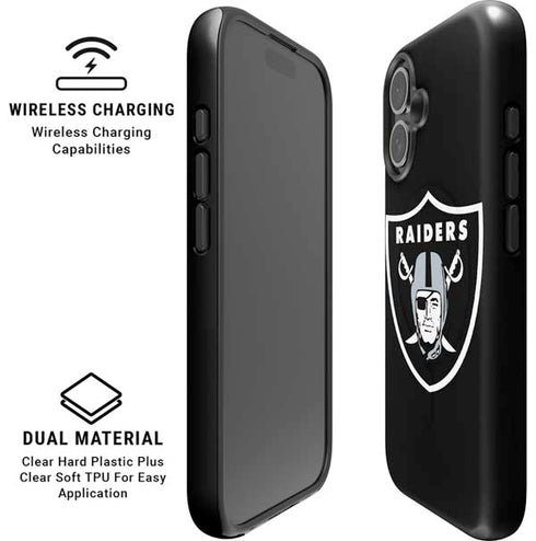 NFL Las Vegas Raiders Large Logo iPhone 16 Plus Magsafe Impact Case