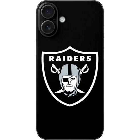 NFL Las Vegas Raiders Large Logo iPhone 16 Plus Skin