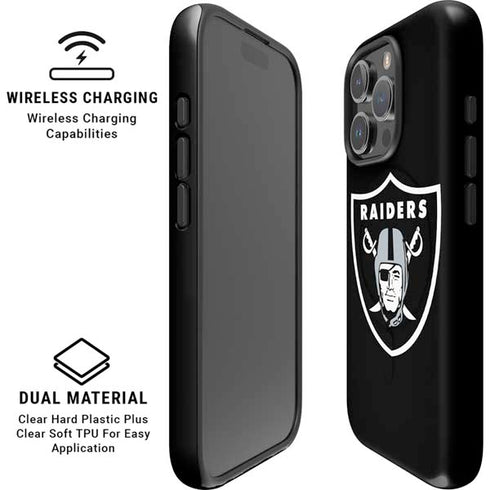NFL Las Vegas Raiders Large Logo iPhone 16 Pro Max Magsafe Impact Case