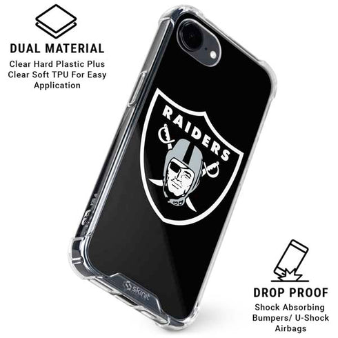 NFL Las Vegas Raiders Large Logo iPhone 16e Clear Case