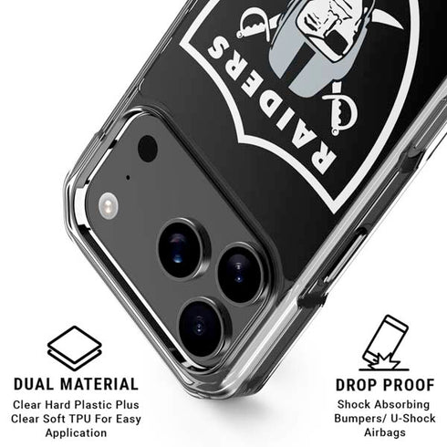 NFL Las Vegas Raiders Large Logo iPhone 18 Pro Clear Case