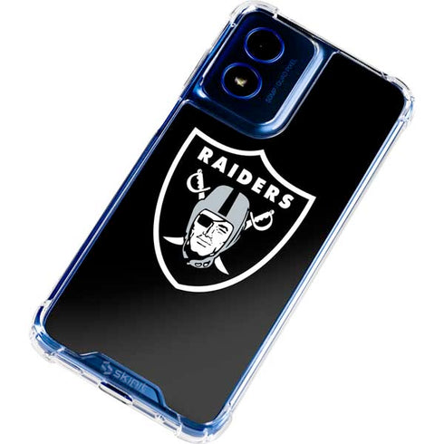 NFL Las Vegas Raiders Large Logo Moto G Play 4G (2024) Clear Case