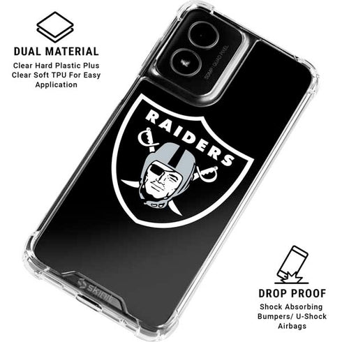 NFL Las Vegas Raiders Large Logo Moto G Power 5G (2024) Clear Case