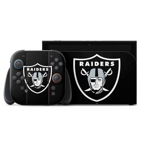 NFL Las Vegas Raiders Large Logo Nintendo Skins
