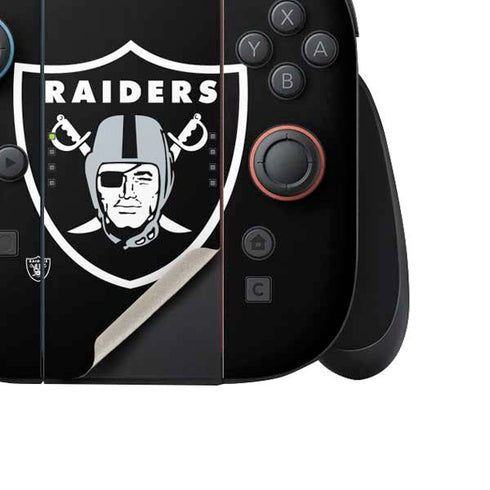 NFL Las Vegas Raiders Large Logo Nintendo Switch 2 (2025) Joy-Con Controller Skin
