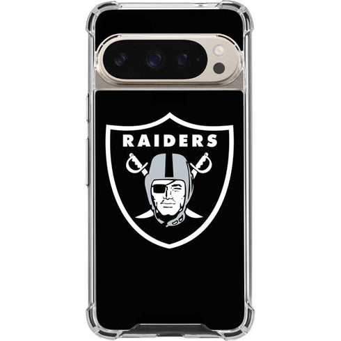 NFL Las Vegas Raiders Large Logo Pixel 9 Pro XL Clear Case