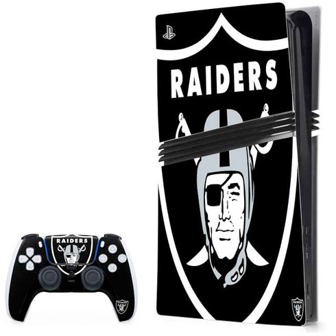 NFL Las Vegas Raiders Large Logo PS5 Pro Bundle Skin