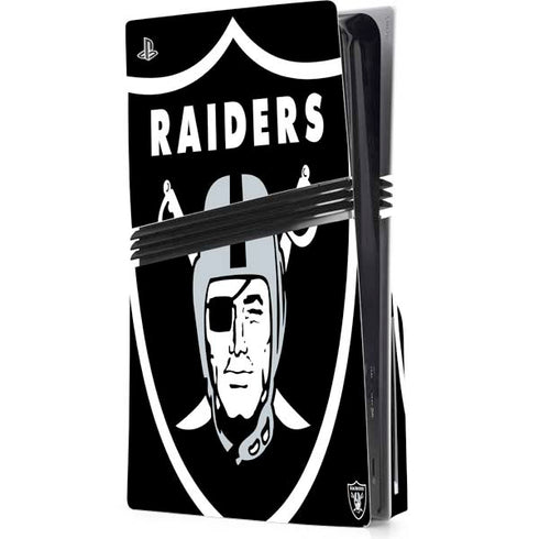 NFL Las Vegas Raiders Large Logo PS5 Pro Disk Console Skin