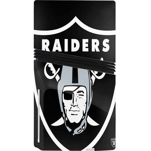 NFL Las Vegas Raiders Large Logo PS5 Pro Disk Console Skin