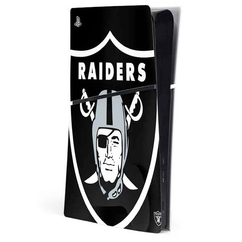 NFL Las Vegas Raiders Large Logo PS5 Slim Digital Edition Console Skin